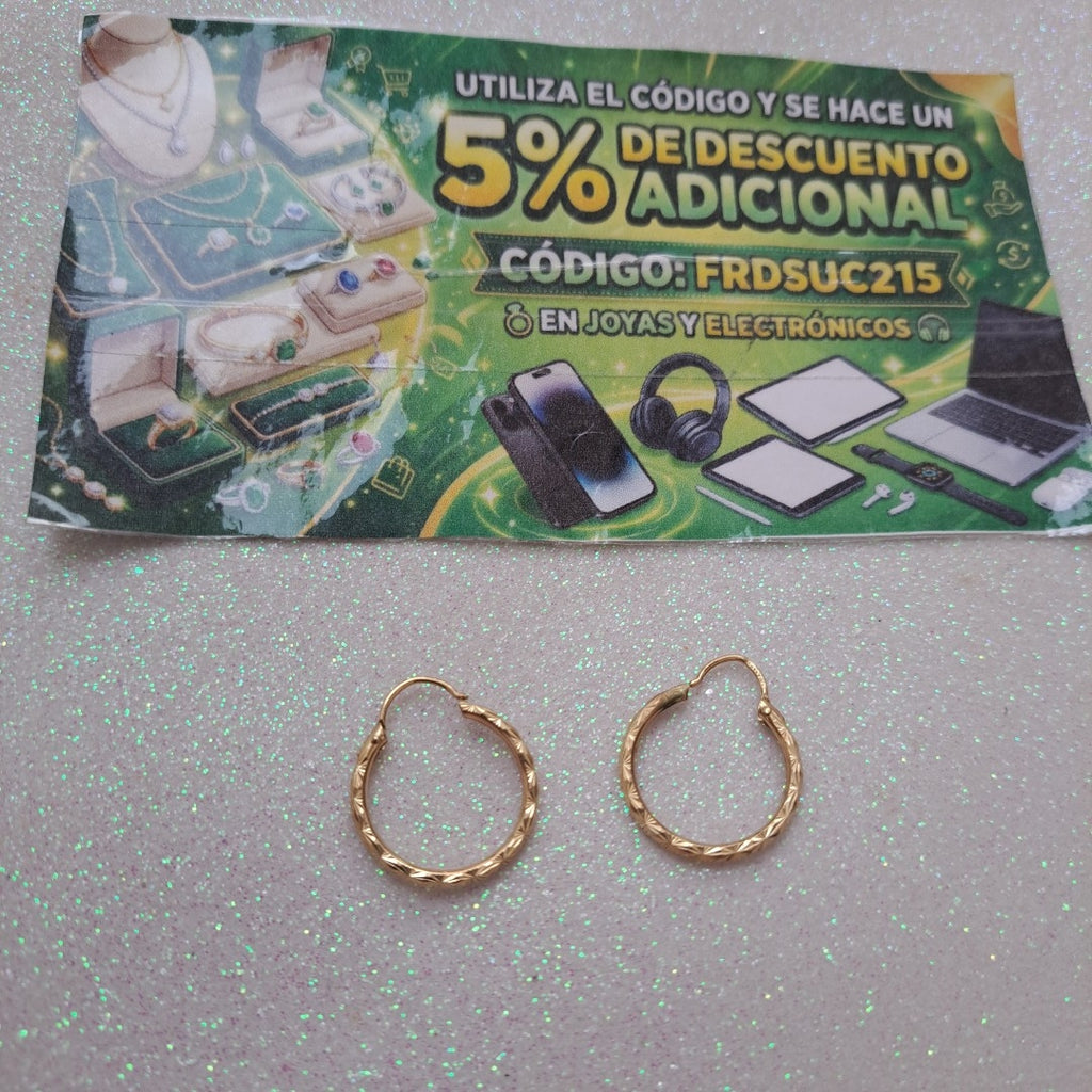 ARRACADAS PAR ORO 10 K 1.2 GRMS (SEMINUEVO)