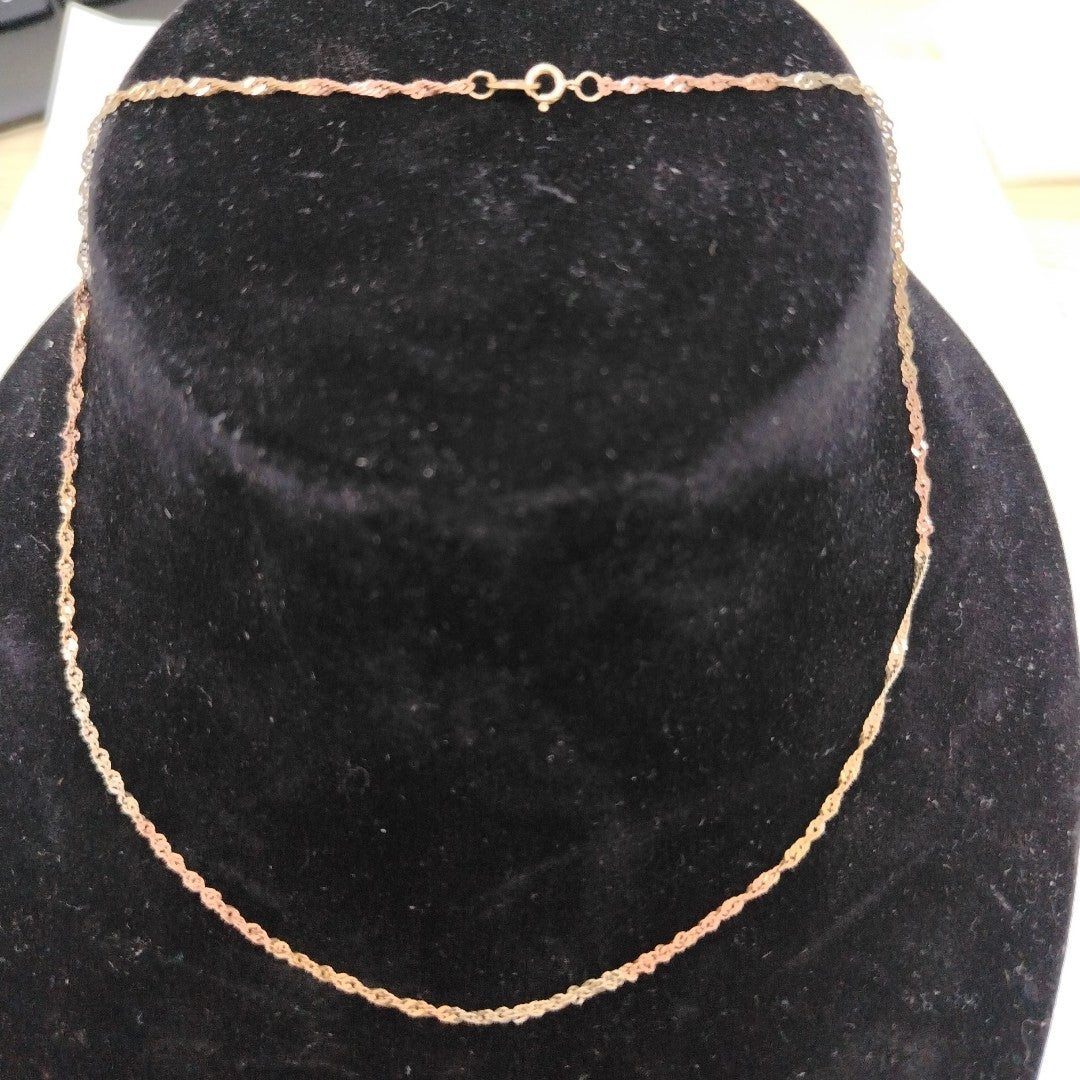 CADENA ORO COMBINADO 10 K 1.2 GRMS (SEMINUEVO)