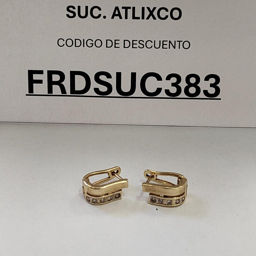 ARETES PAR ORO 14 K 3.9 GRMS (SEMINUEVO)