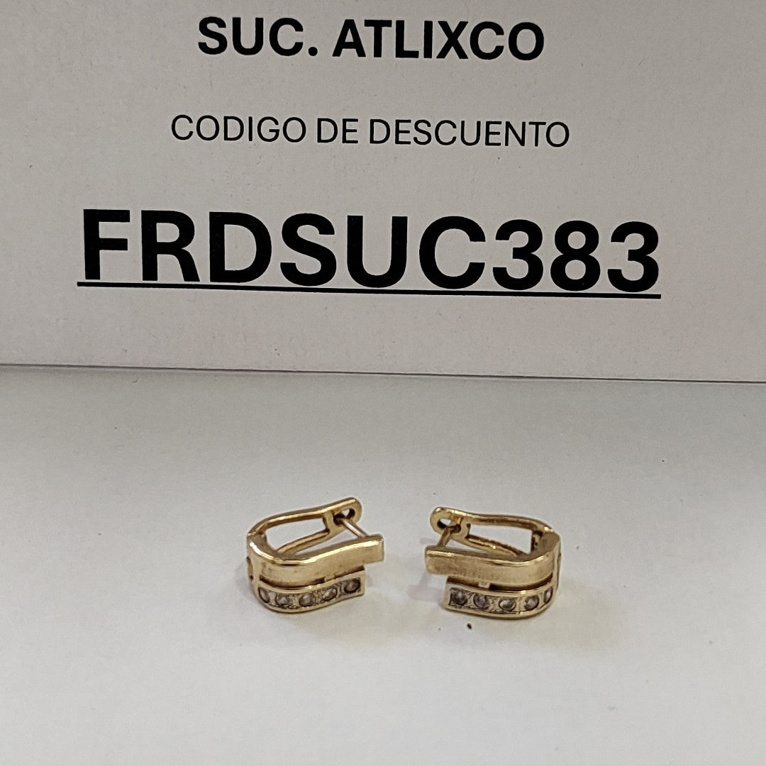 ARETES PAR ORO 14 K 3.9 GRMS (SEMINUEVO)