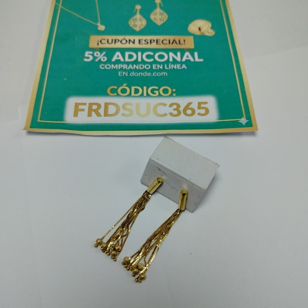 BROQUELES PAR ORO 14 K 4.9 GRMS (SEMINUEVO)