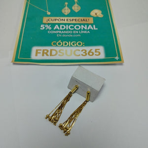 BROQUELES PAR ORO 14 K 4.9 GRMS (SEMINUEVO)