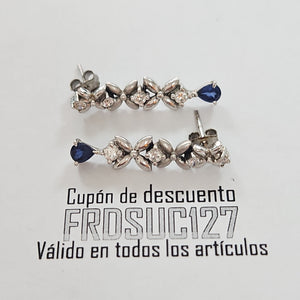 ARETES PAR ORO BLANCO 10 K 4.6 GRMS (SEMINUEVO)