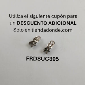 ARETES PAR ORO BLANCO 10 K 4.7 GRMS (SEMINUEVO)