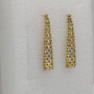 ARETES PAR ORO,ORO COMBINADO 10 K 3,30 GRMS (SEMINUEVO)