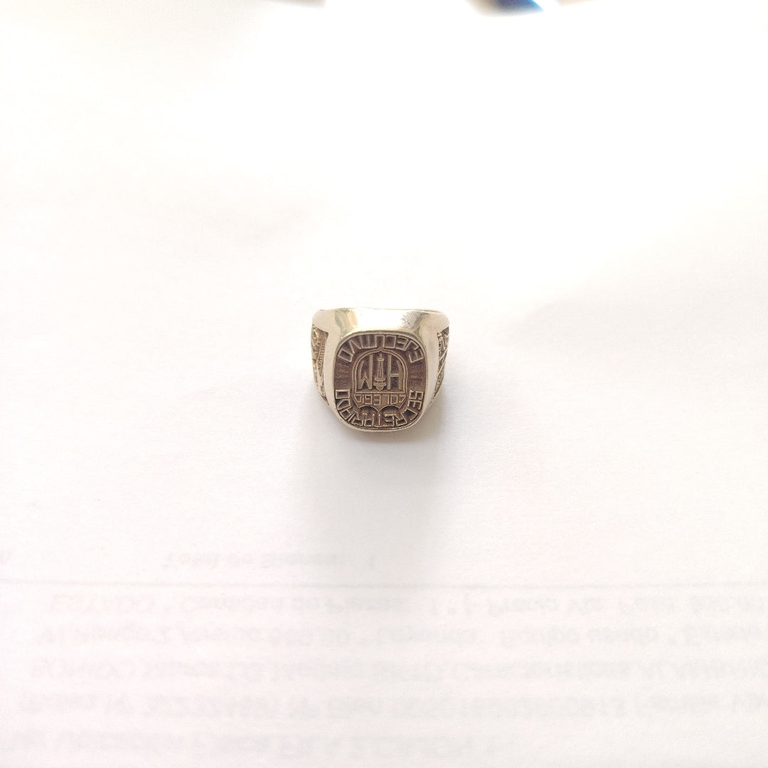 ANILLO DE GRADUACIÓN ORO 10 K 9,60 GRMS (SEMINUEVO)