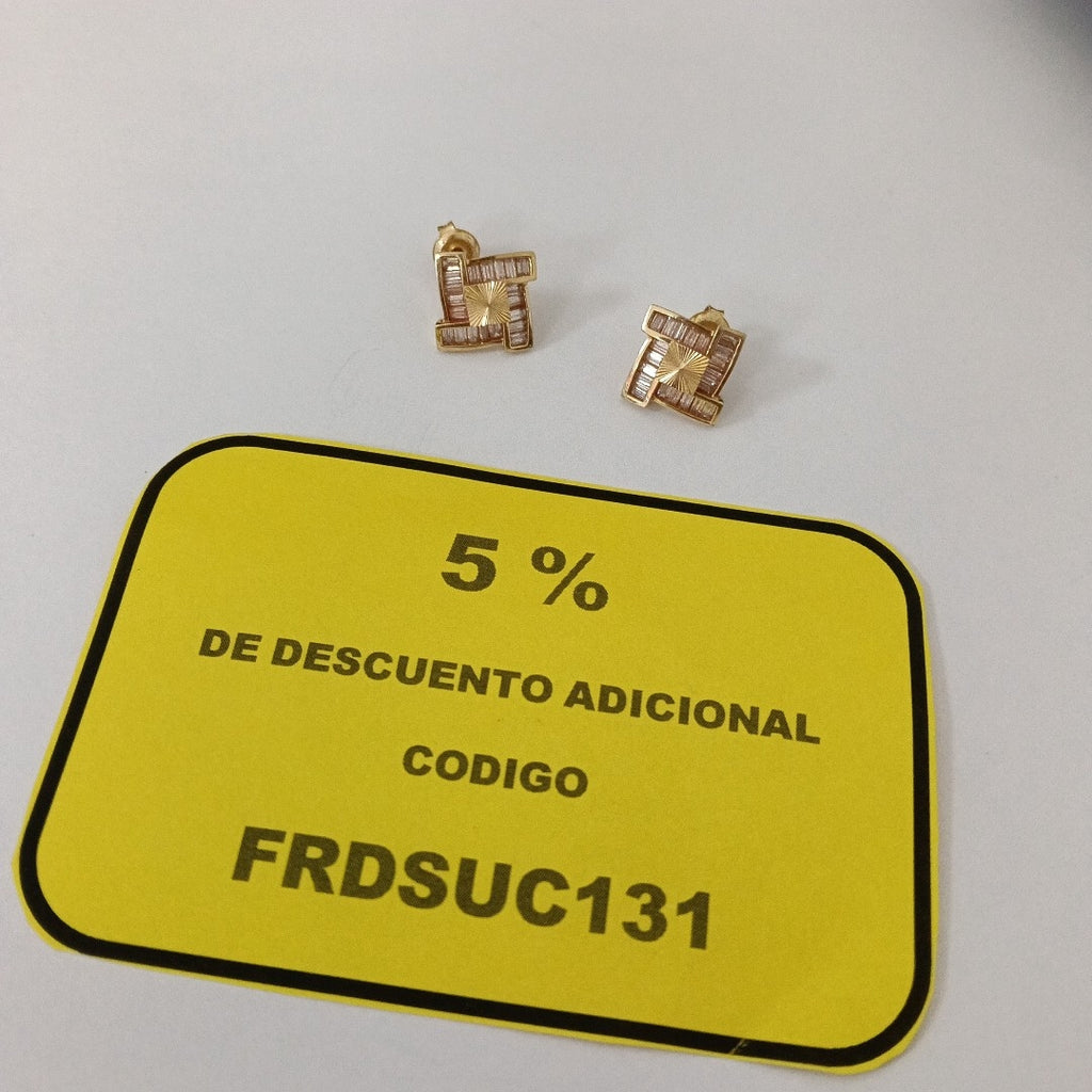 ARETES PAR ORO 14 K 3.3 GRMS (SEMINUEVO)