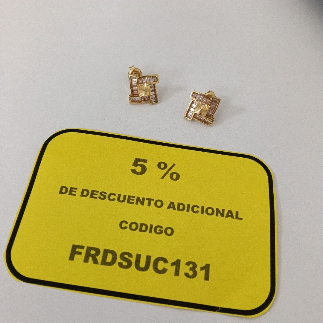 ARETES PAR ORO 14 K 3.3 GRMS (SEMINUEVO)
