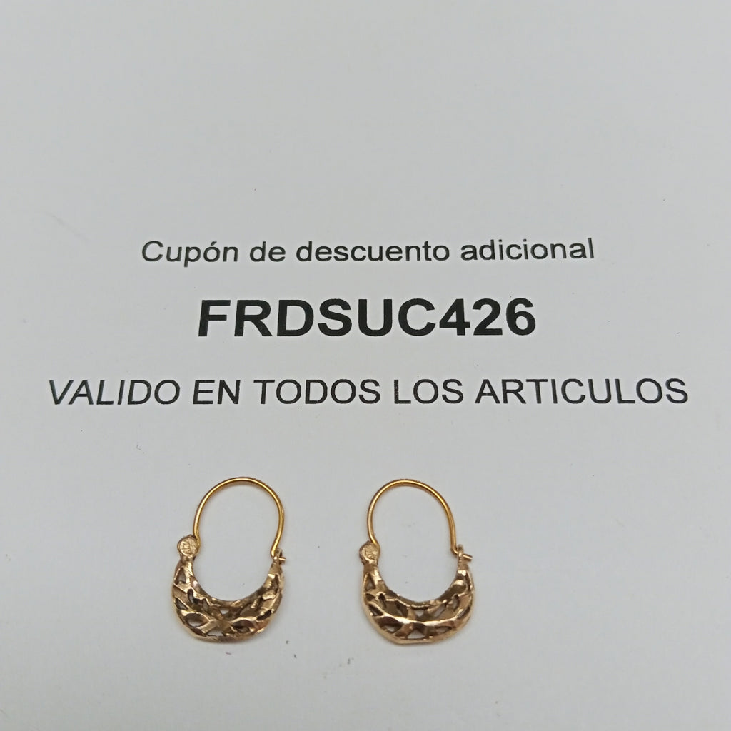 ARETES PAR ORO 10 K 1.2 GRMS (SEMINUEVO)