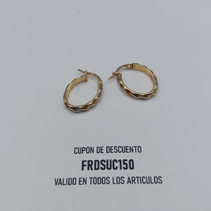 ARETES PAR ORO 14 K 1.9 GRMS (SEMINUEVO)
