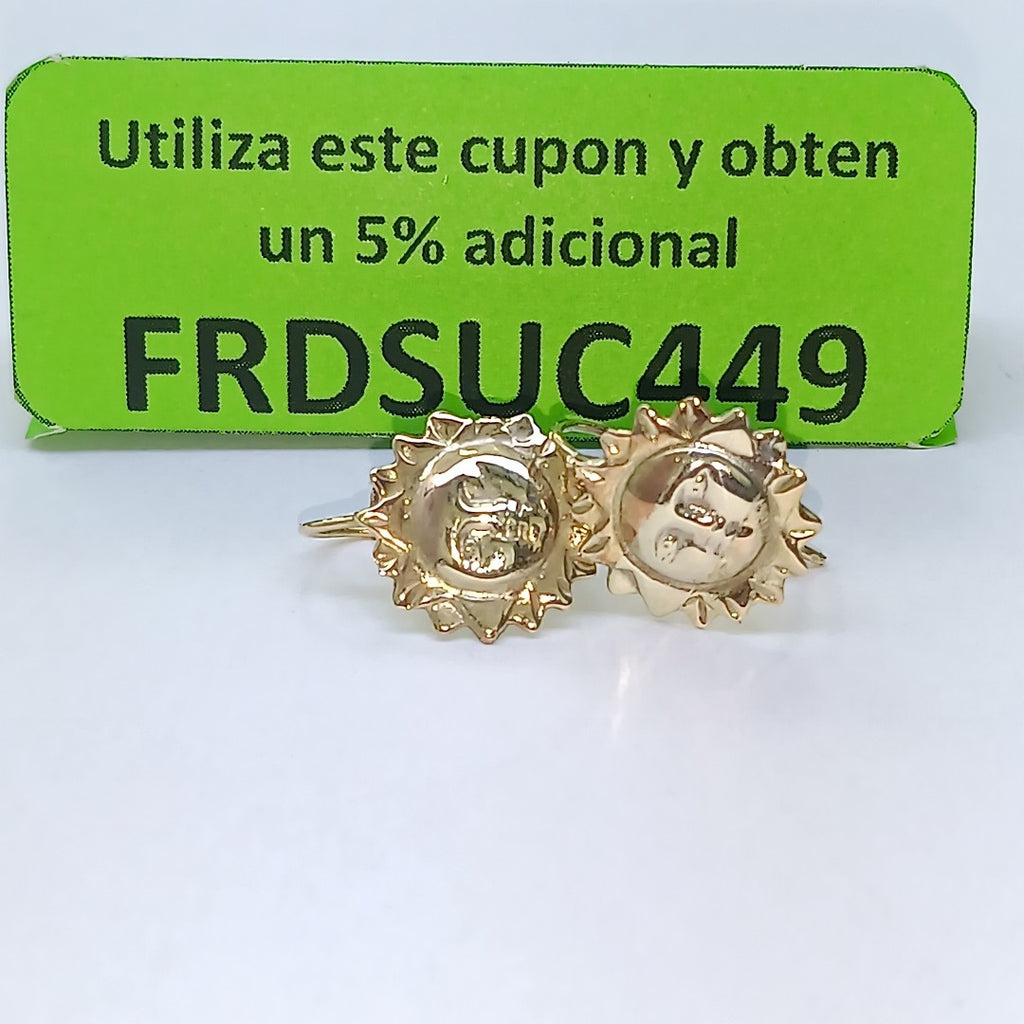 ARETES PAR ORO 14 K 1,30 GRMS (SEMINUEVO)