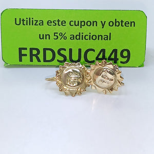 ARETES PAR ORO 14 K 1,30 GRMS (SEMINUEVO)