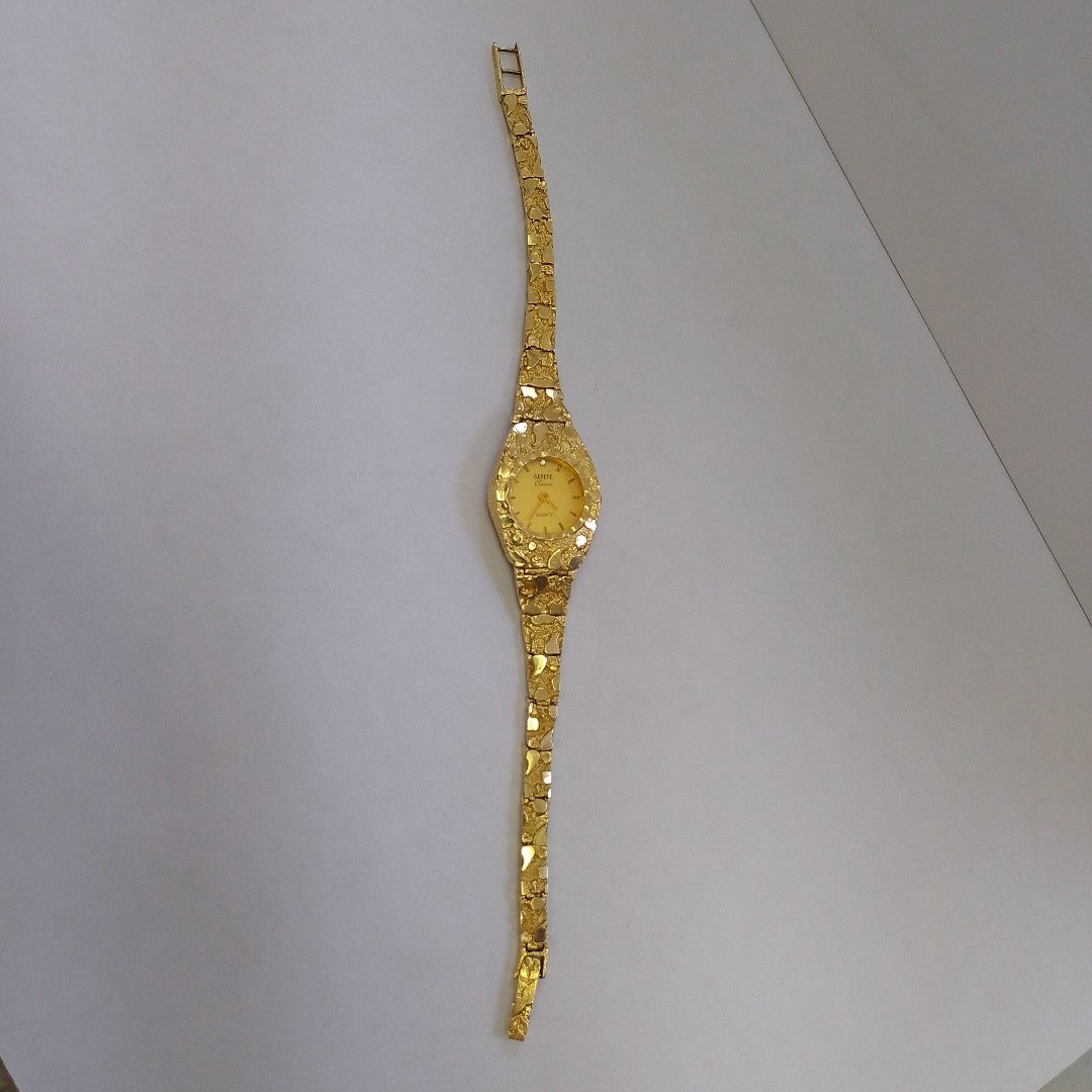 RELOJ CAJA ACERO PULSO ORO ORO 10 K 23.7 GRMS (SEMINUEVO)