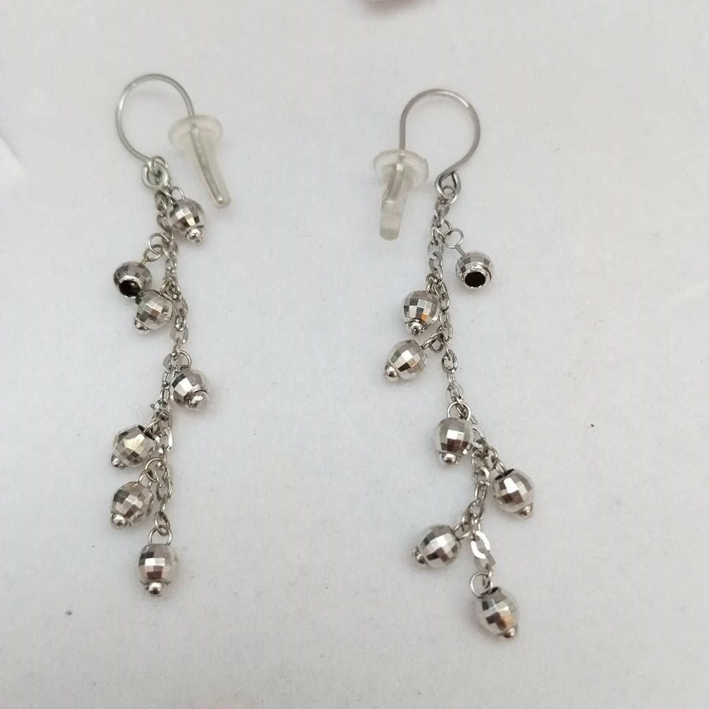 ARETES PAR ORO BLANCO 14 K 2,80 GRMS (SEMINUEVO)