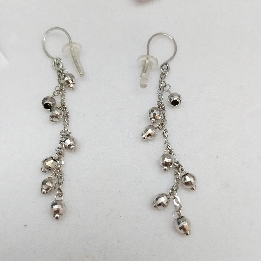 ARETES PAR ORO BLANCO 14 K 2,80 GRMS (SEMINUEVO)