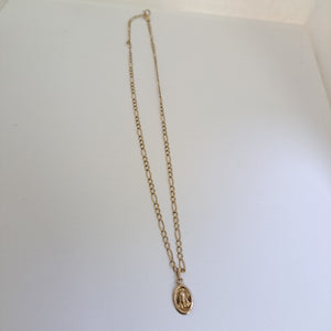 CADENA, MEDALLA RELIGIOSA ORO 10 K 3.2 GRMS (SEMINUEVO)