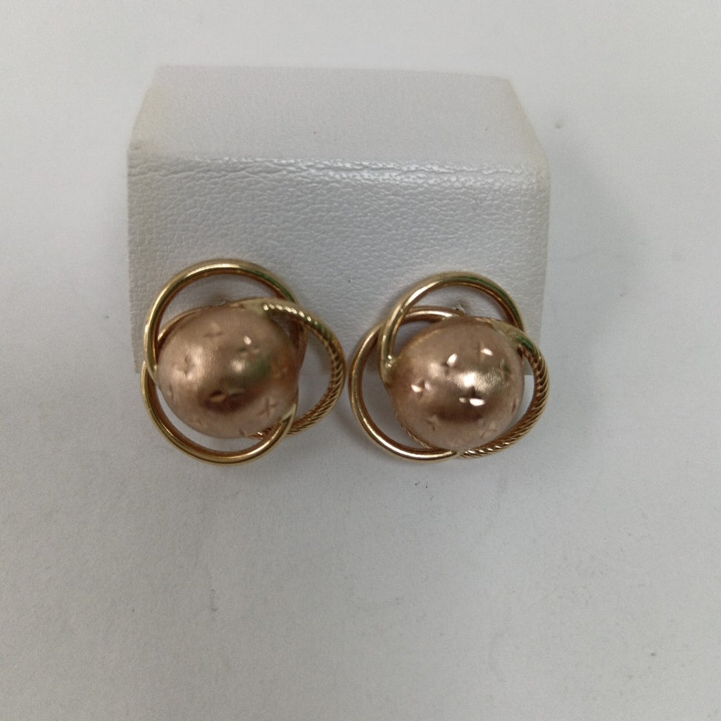 ARETES PAR ORO,RODIADO 14 K 2,20 GRMS (SEMINUEVO)