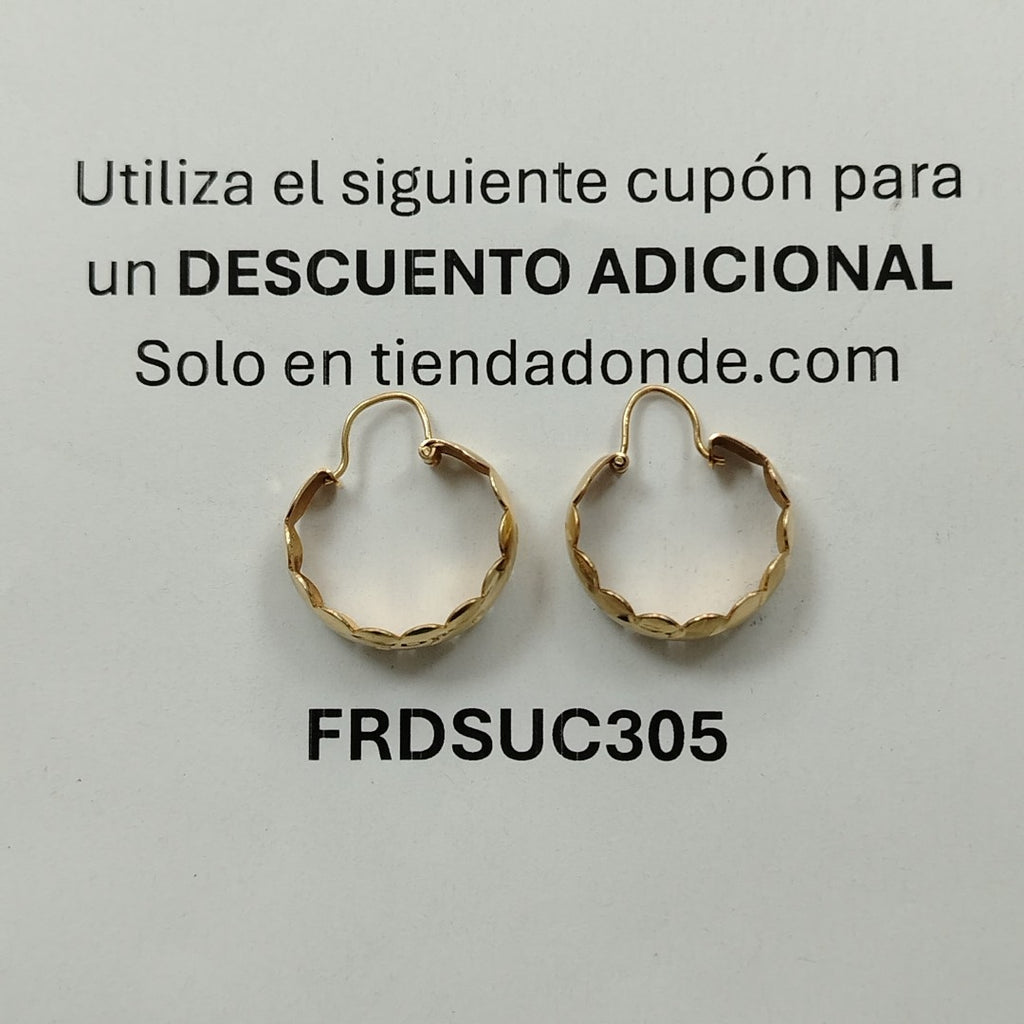 ARRACADAS PAR ORO 14 K 3.2 GRMS (SEMINUEVO)