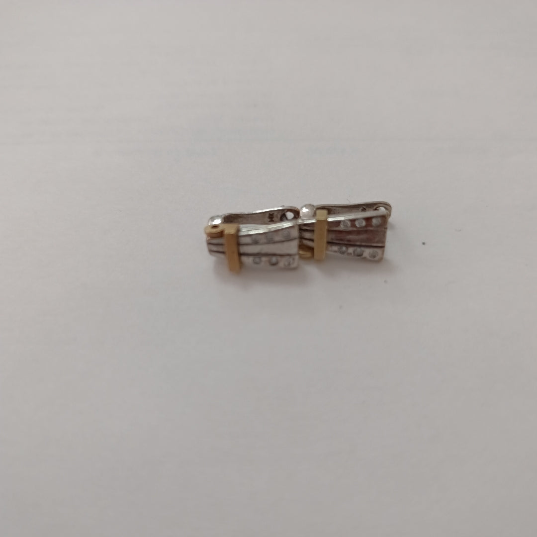 ARETES PAR ORO, ORO BLANCO 14 K 4.4 GRMS (SEMINUEVO)