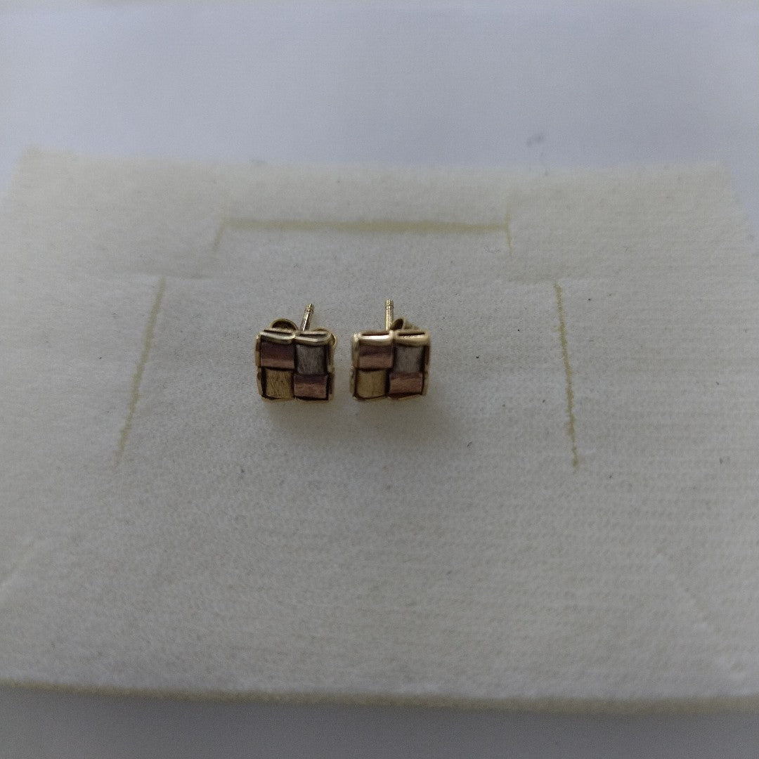 BROQUELES PAR ORO, ORO COMBINADO 14 K 1.3 GRMS (SEMINUEVO)