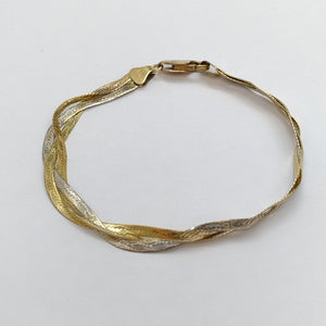 PULSERA ORO COMBINADO 10 K 5.5 GRMS (SEMINUEVO)