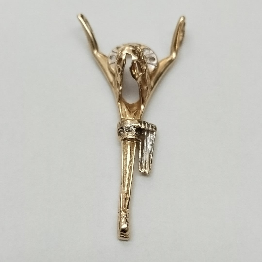 CRISTO OLIMPICO ORO 14 K 4.6 GRMS (SEMINUEVO)