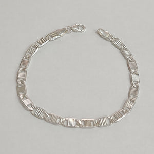 PULSERA TEJIDO ESPEJO PLATA .925 21 CM 7.8 GR (NUEVO)