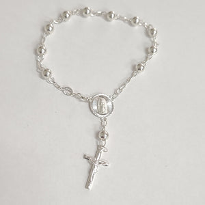 PULSERA TIPO ROSARIO PLATA .925 18 CM 4.12 GR (NUEVO)