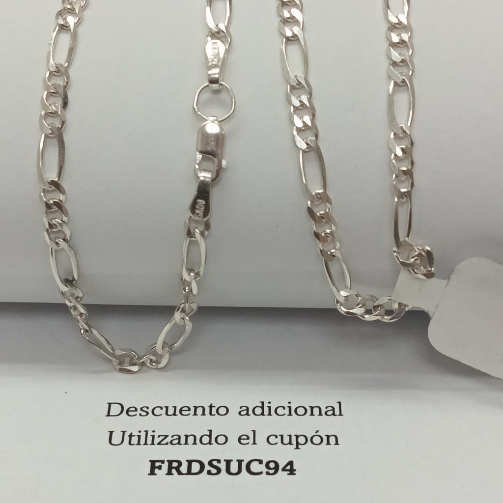 CADENA 3X1 PLATA .925 55 CM 7.12 GR (NUEVO)