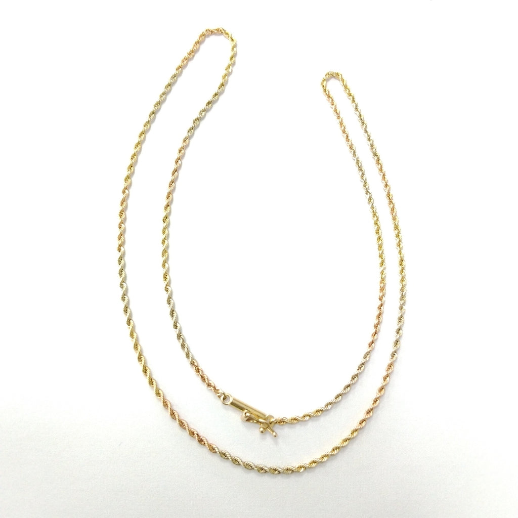 CADENA ORO, ORO COMBINADO 14 K 4.3 GRMS (SEMINUEVO)