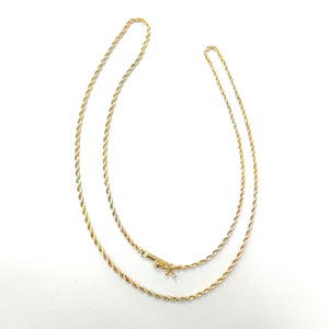 CADENA ORO, ORO COMBINADO 14 K 4.3 GRMS (SEMINUEVO)