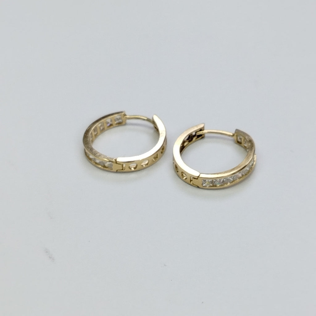 ARRACADAS PAR ORO 14 K 1.7 GRMS (SEMINUEVO)