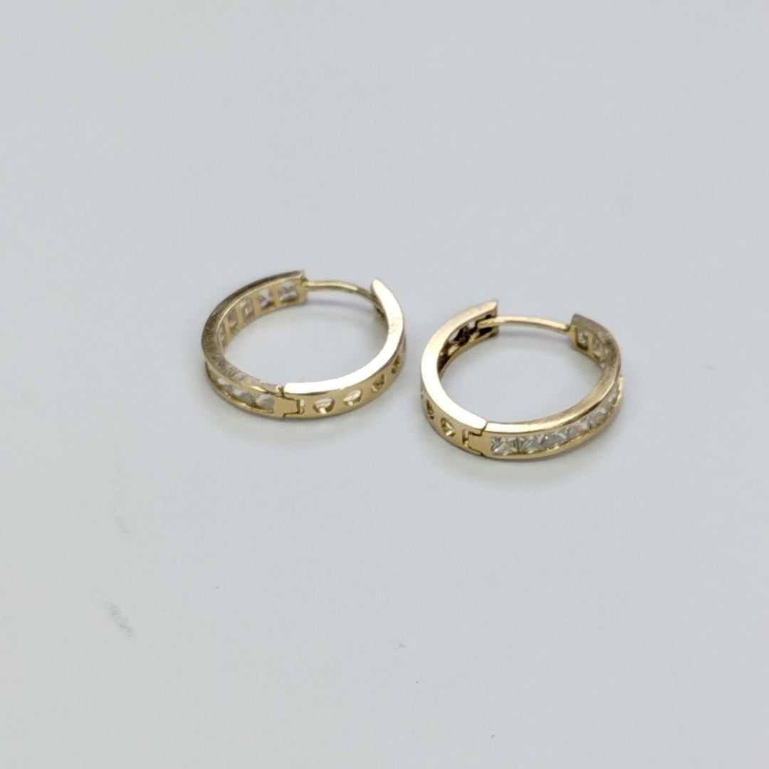 ARRACADAS PAR ORO 14 K 1.7 GRMS (SEMINUEVO)