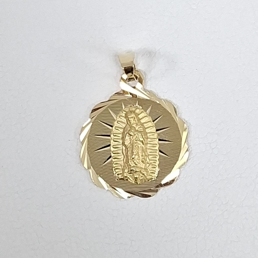 DIJE MEDALLA RELIGIOSA 14K 0.8 GR (NUEVO)