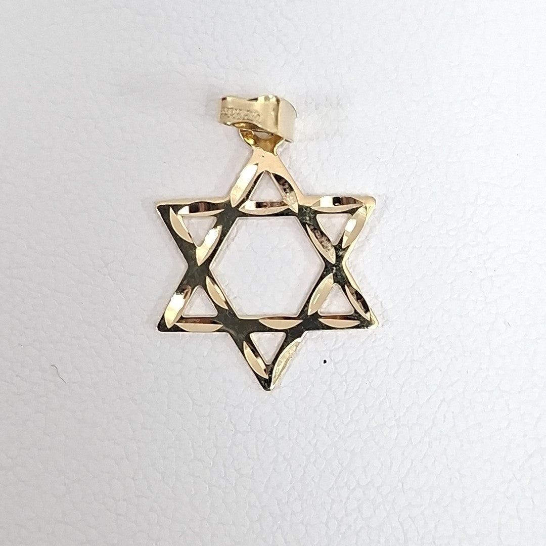 DIJE TEJIDO ESTRELLA DE DAVID 14K 0.5 GR (NUEVO)