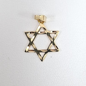DIJE TEJIDO ESTRELLA DE DAVID 14K 0.5 GR (NUEVO)