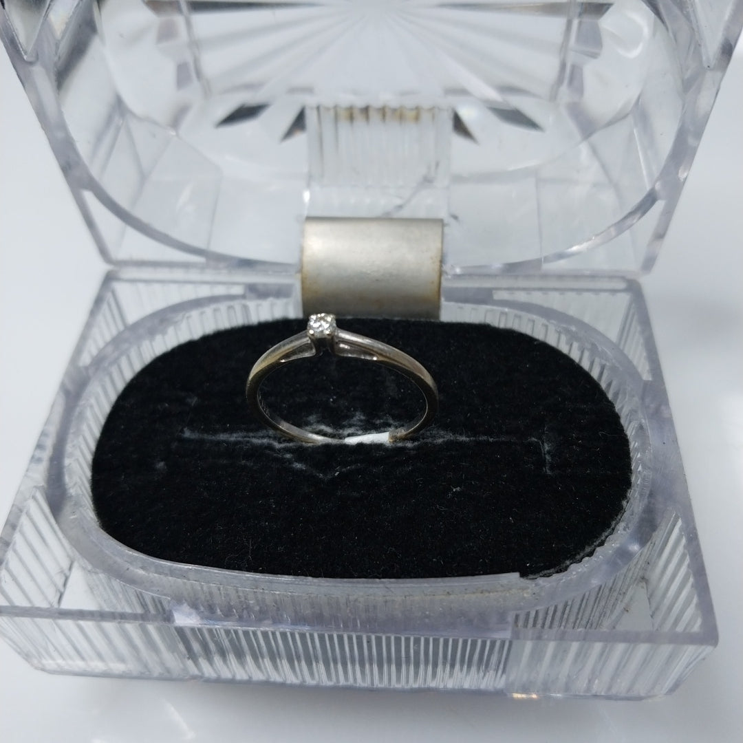 ANILLO ORO BLANCO 14 K 1.4 GRMS (SEMINUEVO)