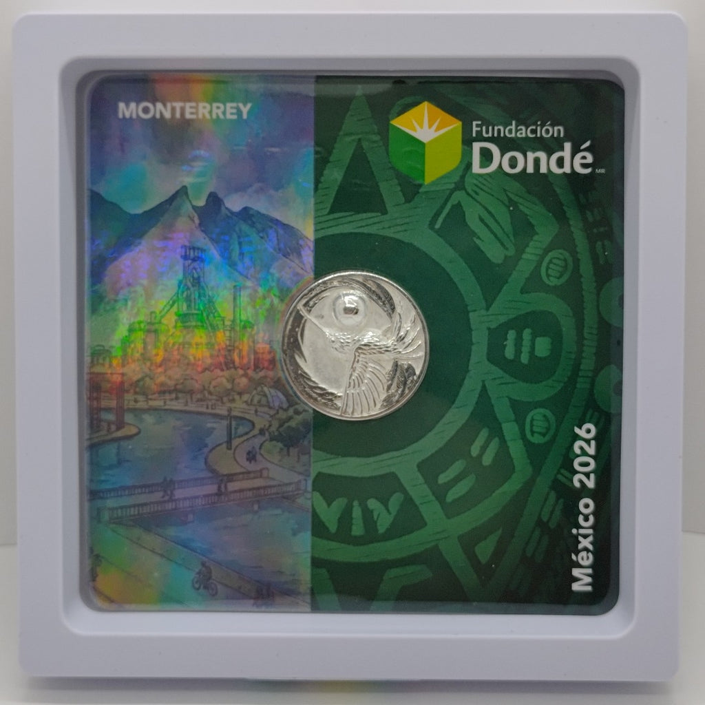 MEDALLA CONMEMORATIVA FRD FÚTBOL MOTIVO COLIBRI PLATA .925 8 GR (NUEVO)