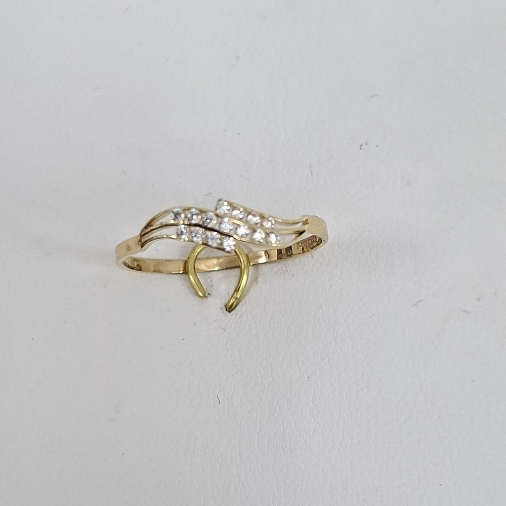 ANILLOS C CIRCONIAS 14K TALLA 9 0.8 GR (NUEVO)