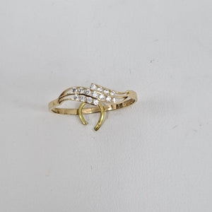 ANILLOS C CIRCONIAS 14K TALLA 9 0.8 GR (NUEVO)