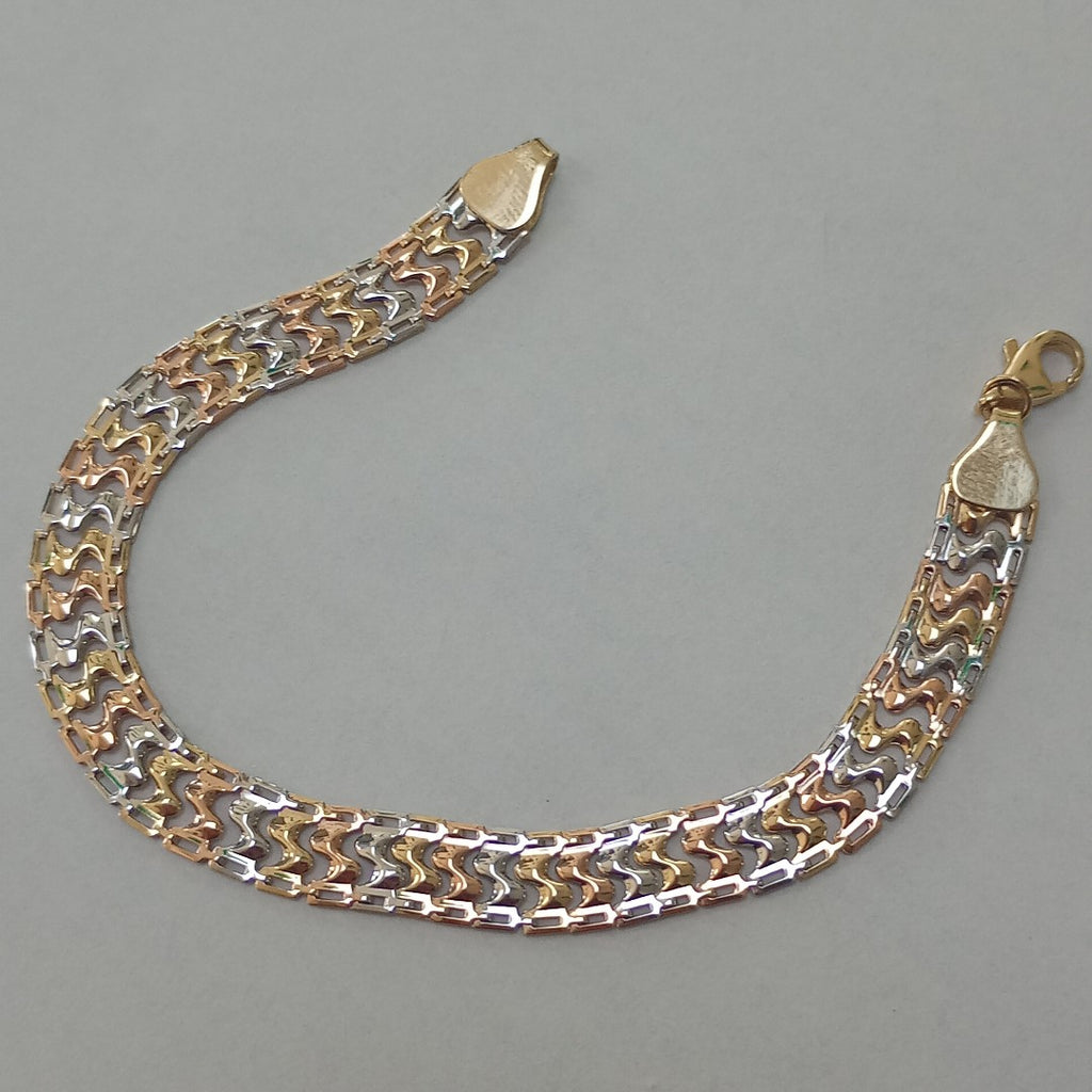 PULSERA ORO COMBINADO 14 K 5.2 GRMS (SEMINUEVO)