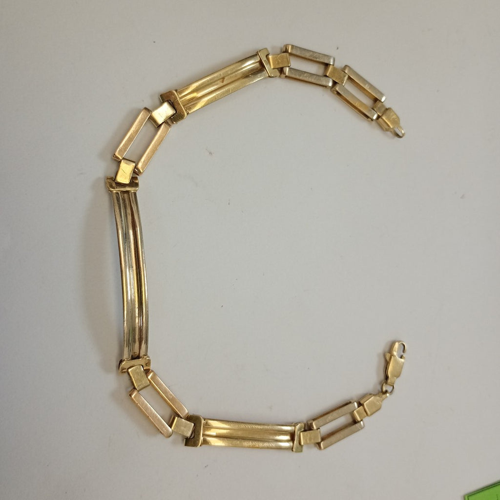 PULSERA ORO COMBINADO 14 K 13.3 GRMS (SEMINUEVO)