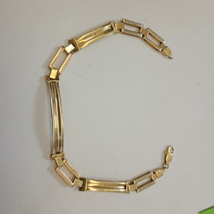 PULSERA ORO COMBINADO 14 K 13.3 GRMS (SEMINUEVO)