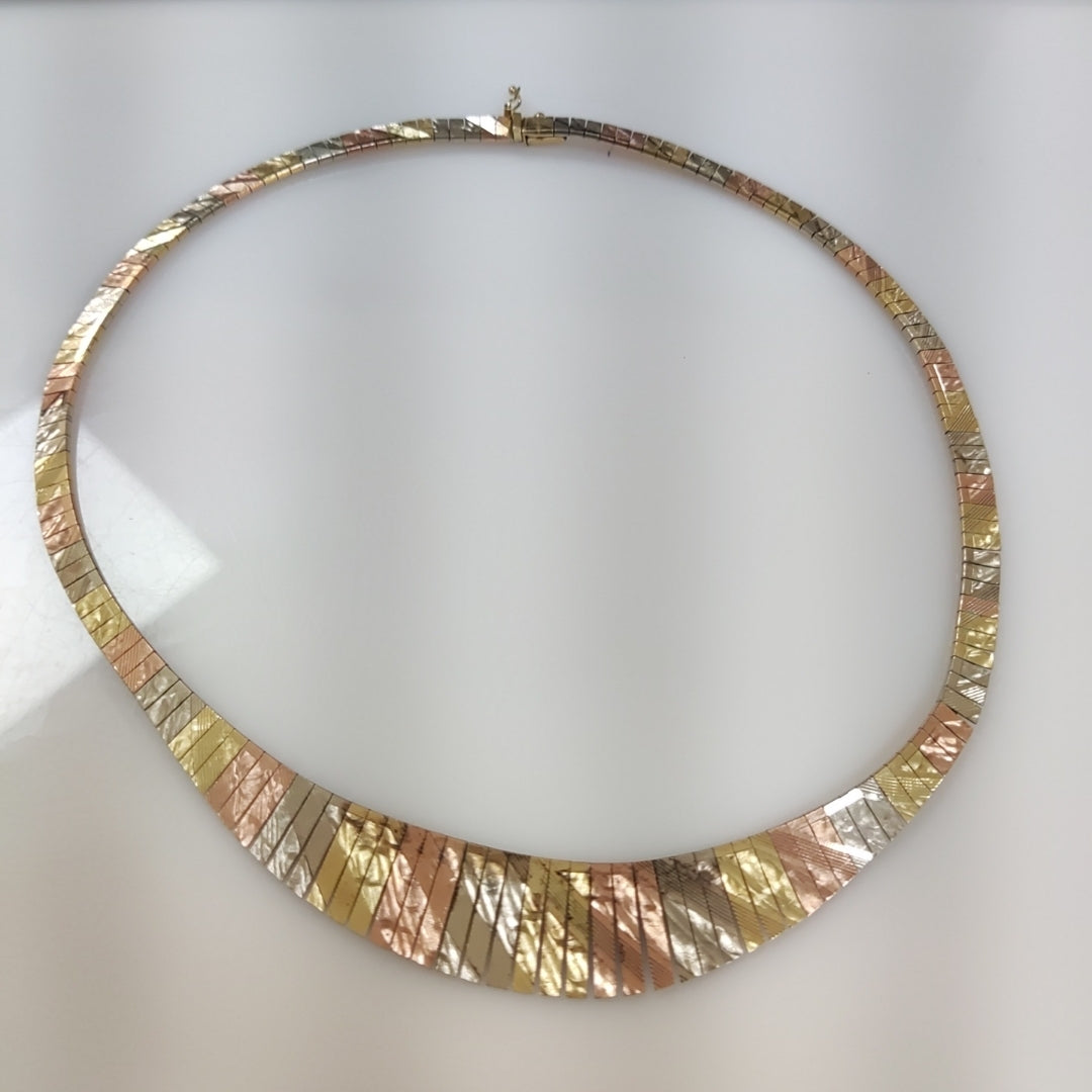 GARGANTILLA ORO COMBINADO 14 K 24.7 GRMS (SEMINUEVO)