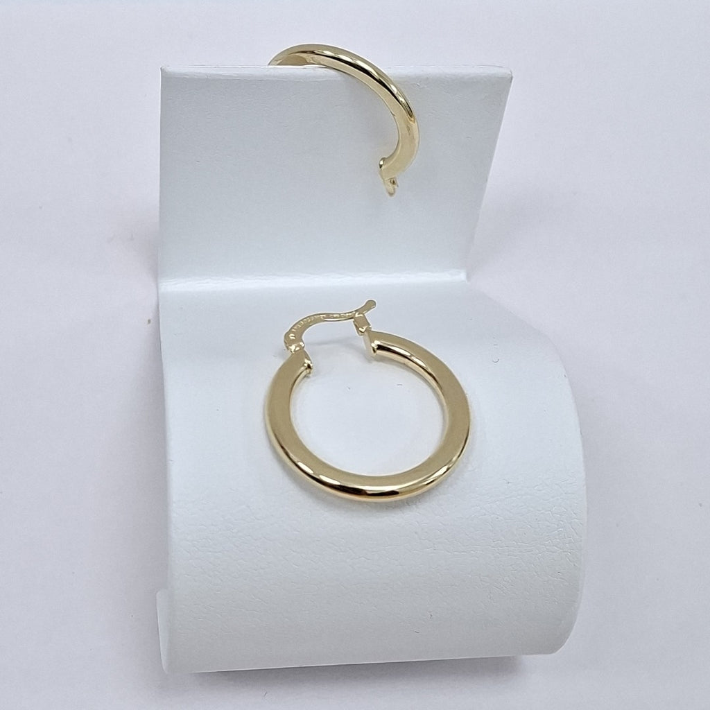 ARETES TEJIDO ARRACADA LISA 14K 2.1 GR (NUEVO)