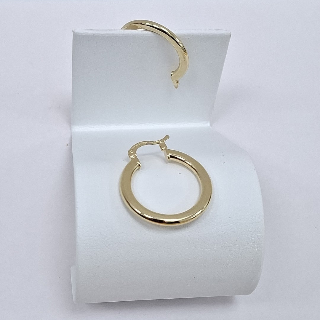 ARETES TEJIDO ARRACADA LISA 14K 2.1 GR (NUEVO)
