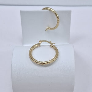 ARETES ARRACADAS LABRADAS 14K 3.2 GR (NUEVO)