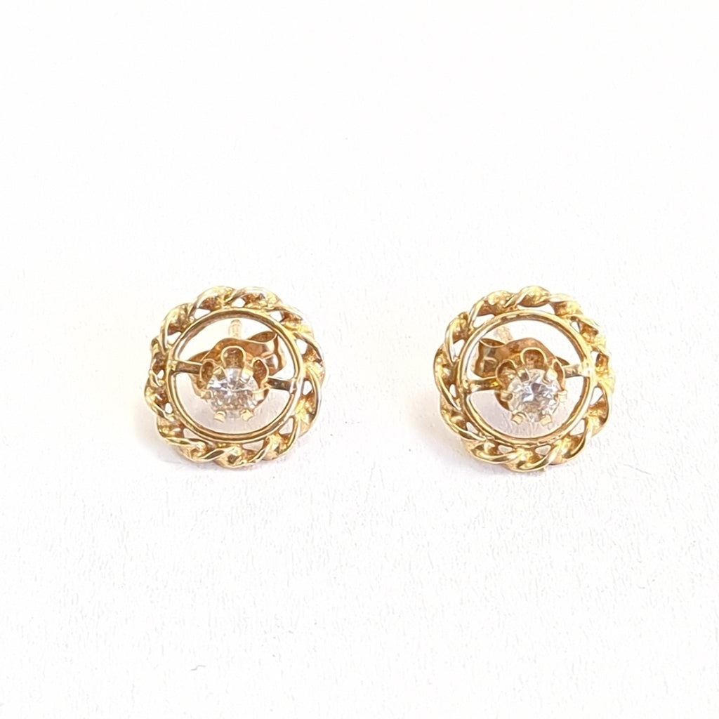 BROQUELES PAR ORO 14 K 1,40 GRMS (SEMINUEVO)