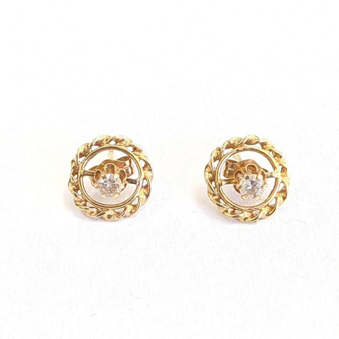 BROQUELES PAR ORO 14 K 1,40 GRMS (SEMINUEVO)
