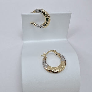 ARETES ARRACADAS COMBINADAS CON INFINITO 14K 2.2 GR (NUEVO)
